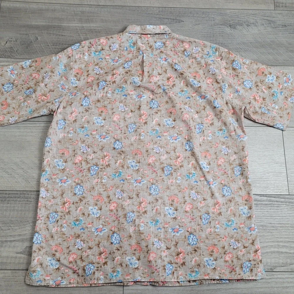 🌺 Vintage Reyn Spooner Floral Reverse Print Shirt Mens XXL Made Hawaii Resort